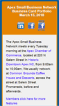 Mobile Screenshot of apexsmallbusinessnetwork.com